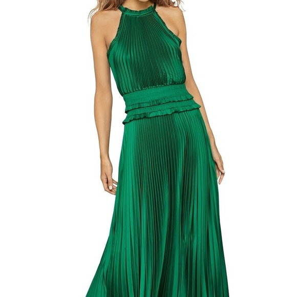 Long Summer Green Dress for weddings - Picture 6 of 6